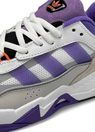 Женские кроссовки adidas originals niteball ll purple фиолетовые замшевые спортивные кеды адидас весна лето2 фото