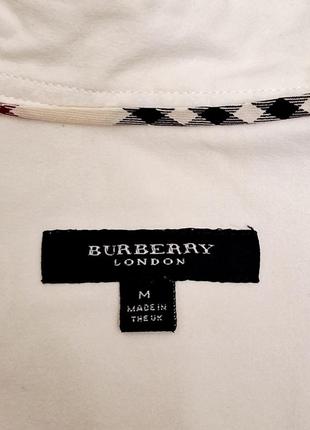 Белая блуза рубашка люкс бренда burberry оригинал с рюшами размер м8 фото