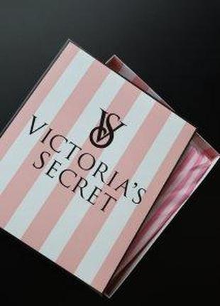 Женская рубашка victoria's secret. рубашка для девушки vs. пижама для сна в нежную широкую розовую полоску4 фото