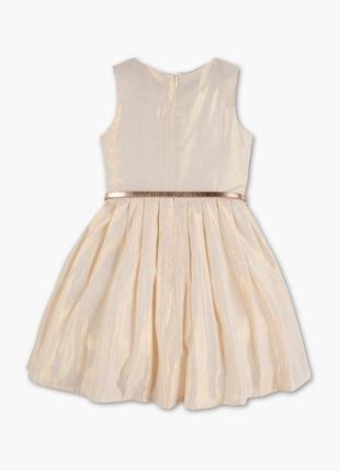 Детское нарядное платье для девочки 4-5 лет c&amp;a нижняя размер 110 бежевая2 фото