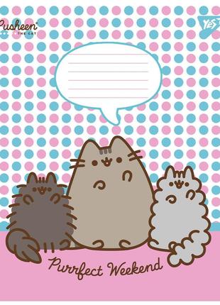 Тетрадь школьная yes pusheen 12 листов клетка6 фото