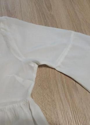 Нежная белоснежная вискозная блузка свободного покроя 48-508 фото