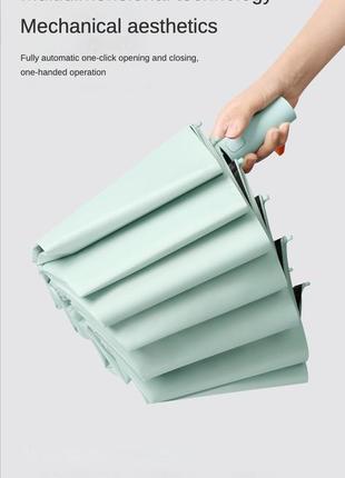 Супер крепкий ветрозащитный автоматический зонтик 72 bone с уф-защитой для женщин yellow