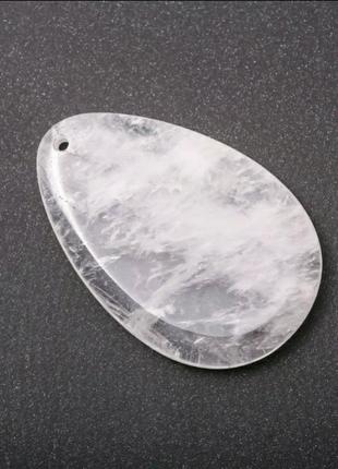 Кулон из натурального камня белый кварц1 фото