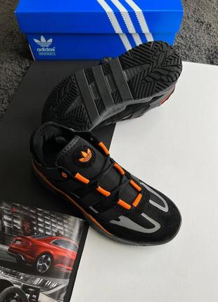 Мужские кроссовки adidas niteball hd black orange6 фото