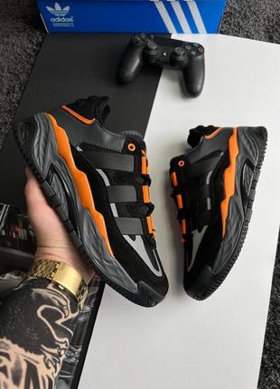 Мужские кроссовки adidas niteball hd black orange1 фото