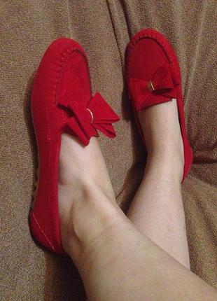 Балетки / мокасины с бантом