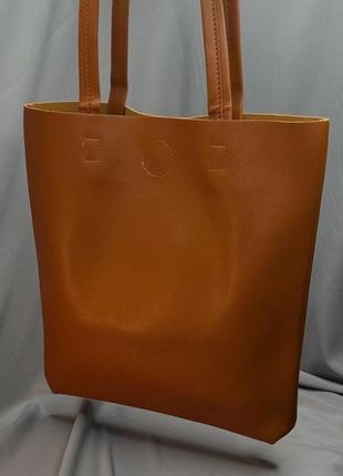 Жіноча шкіряна сумка шопер для повсягдення2 фото