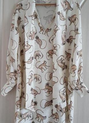 Стильное платье h&amp;m с обезьянками. 8