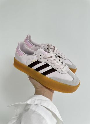 Кроссовки adidas samba platform pink