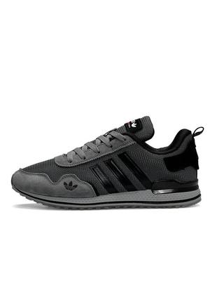 Мужские кроссовки adidas runner pod-s3.1 dark gray серые спортивные кроссовки из натуральной замши адидас