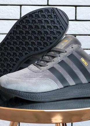Кросівки з хутром adidas iniki зима кроссовки на меху
