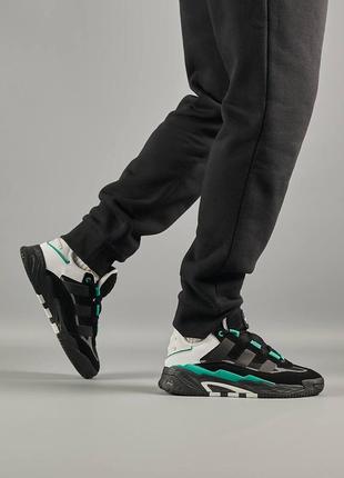 Чоловічі кросівки adidas originals niteball black green чорний повсякденні кросівки адідас9 фото