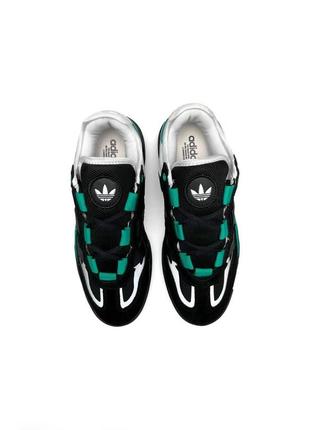 Чоловічі кросівки adidas originals niteball black green чорний повсякденні кросівки адідас7 фото