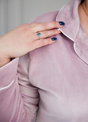 Женская пижама велюровая домашний костюм.р.2xl,3xl,4xl  рубашка и штаны5 фото