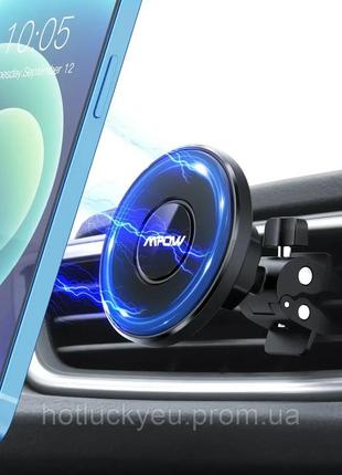 Mpow ca167a магнітний автомобільний тримач для телефона, сильний магніт, обертання на 360° magsafe