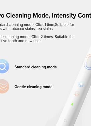Xiaomi mijia t100 (2 насадки) електрична зубна щітка3 фото
