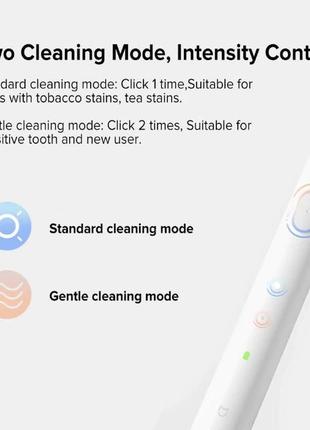 Xiaomi mijia t100 + (змінна насадка) електрична зубна щітка4 фото