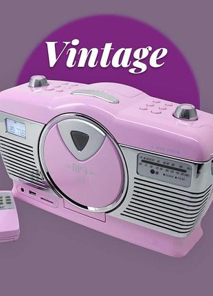 Ретро радіоприймач soundmaster rcd1350pi з cd-mp3 usb sd рк-годинник з будильником