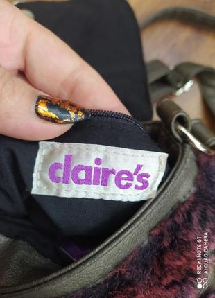 🧁🧁🧁🧁💞шикарная мягенькая сумочка кроссбоди с перламутром claire's3 фото