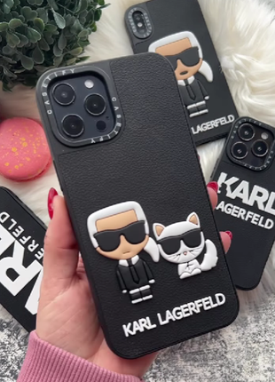 Чехол для iphone 13 pro max iconic karl lagerfeld и кот карл леге