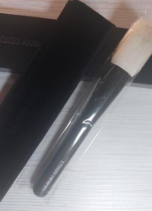 Кисть для нанесения пудры giorgio armani maestro brushes powder brush No1 из натурального козьего ворса, для идеального макияжа5 фото