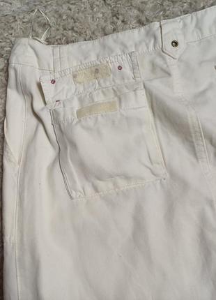 Юбка джинсовая длинная, юбка карго, белая с карманами8 фото