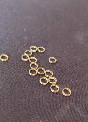 Двойные  кольца  из нержавеющей стали для украшений 6 мм2 фото