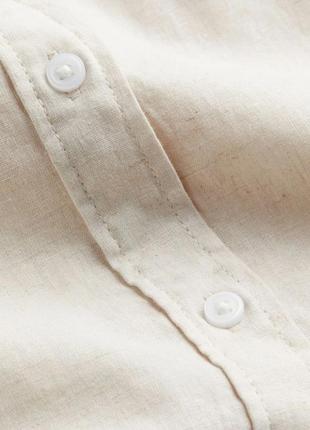 Блузка-рубашка из смесового льна4 фото