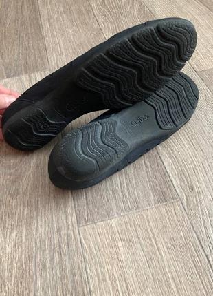 Брендовые черные кожаные  туфли, балетки gabor3 фото