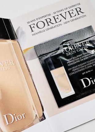 Dior forever skin glow 24h wear radiant foundation spf20 pa+++ тональна основа1 фото