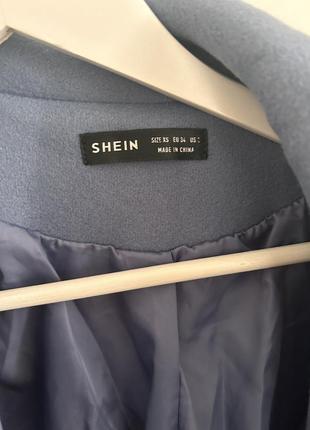 Голубе пальто shein4 фото