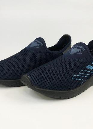 Чоловічі кросівки із сітки. літні кросівки, мякі кросівки сітка. модель 17621. колір: синій1 фото