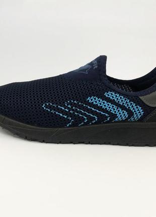 Чоловічі кросівки із сітки. літні кросівки, мякі кросівки сітка. модель 17621. колір: синій6 фото