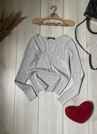 Кофта в рубчик на шнурівці bik bok