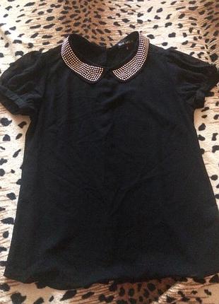 Шифоновая блузка,рубашка,с бусинами