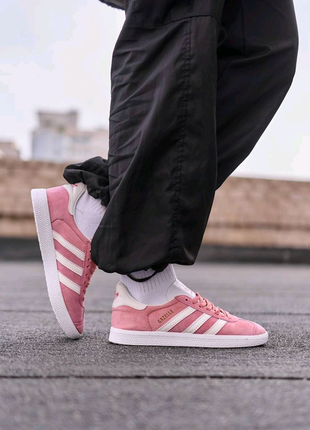 Adidas gazelle pink2 фото