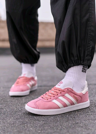 Adidas gazelle pink9 фото