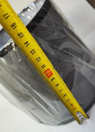 Декоративный тканевый абажур strotskis серый с черным 17 см4 фото