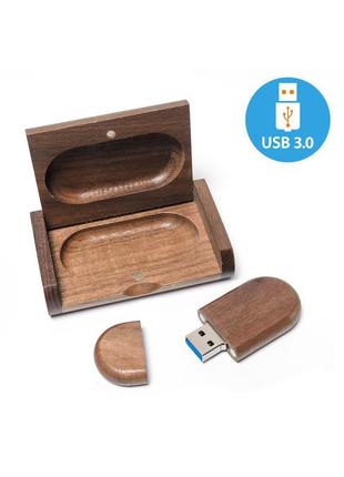 Флешка дерев'яна 64 гб, usb 3.0, з коробочкою