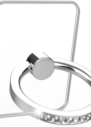 Кільце-тримач transparent ring holder 360 square brilliant silver (код товару:28815)1 фото