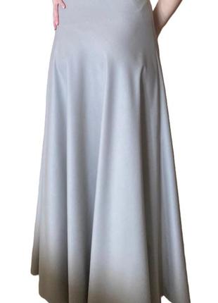 Стильная длинная юбка серая2 фото