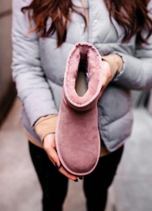 Уги ugg w classic mini «pink» угги9 фото