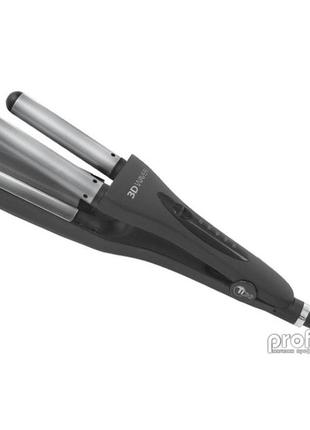 Потрійна плойка для завивки волосся tico professional 3d waver чорна (100212)