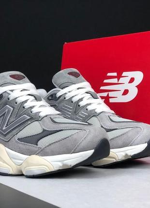 Женские кроссовки new balance 9060 замшевые серые2 фото