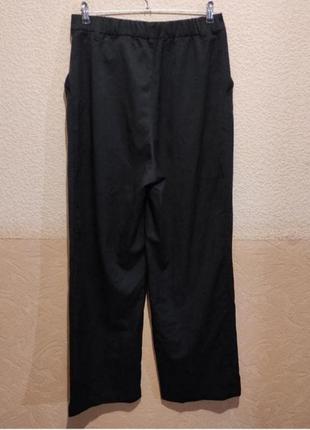 Женские широкие брюки h&m классические черные штаны высокая посадка2 фото