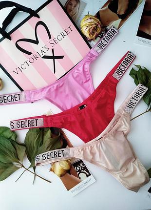 Victoria's secret original s m трусики стринги с камнями со стразами swarovski