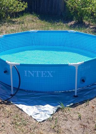 Каркасний басейн для дому intex metal frame pool