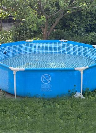 Каркасний басейн для дому intex metal frame pool2 фото