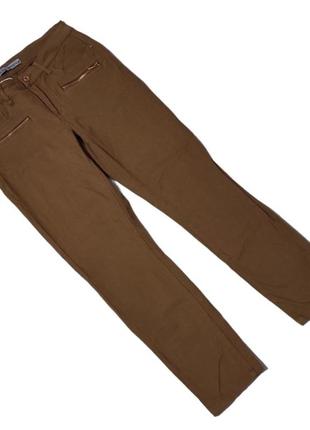 Жіночі штани ashley brooke джинси коричневі бавовна1 фото